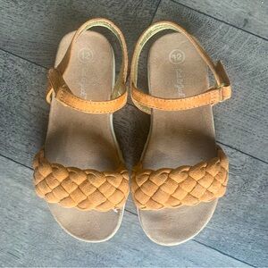 Cat & Jack Toddler Girls' Beth Footbed Sandals |  Cognac | Size 12